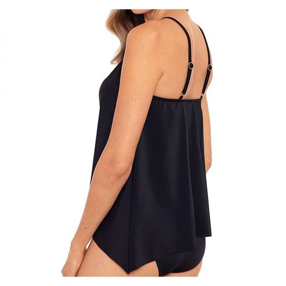 NEW MIRACLESUIT kashmir peephole tankini top in black - Picture 3 of 3
